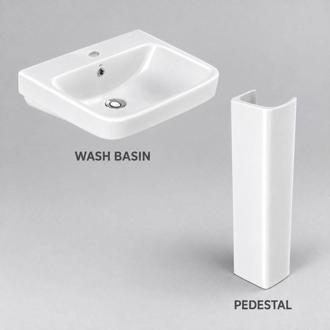 Sonet FABIYA, washbasin with pedestal (view 3)